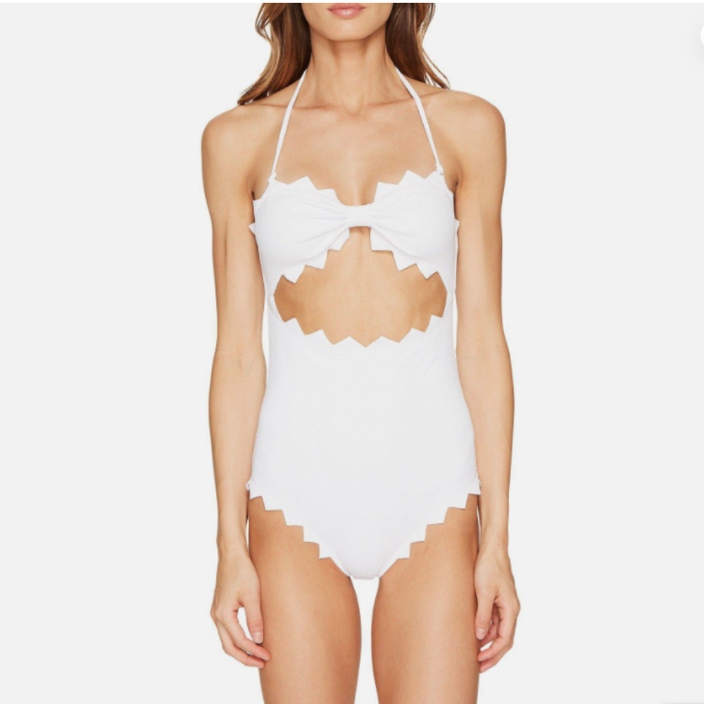 Marysia Bright White Maui Maillot One Piece L51151 Womens Swimsuit Size
